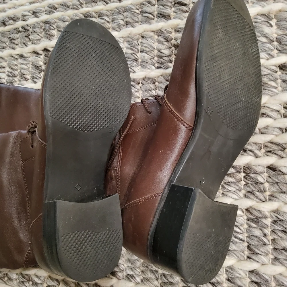 Blondo Brown Leather Lace-Up Riding Boots Size 8,5